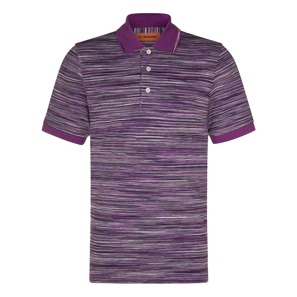 Missoni Striped Polo - Purple/White